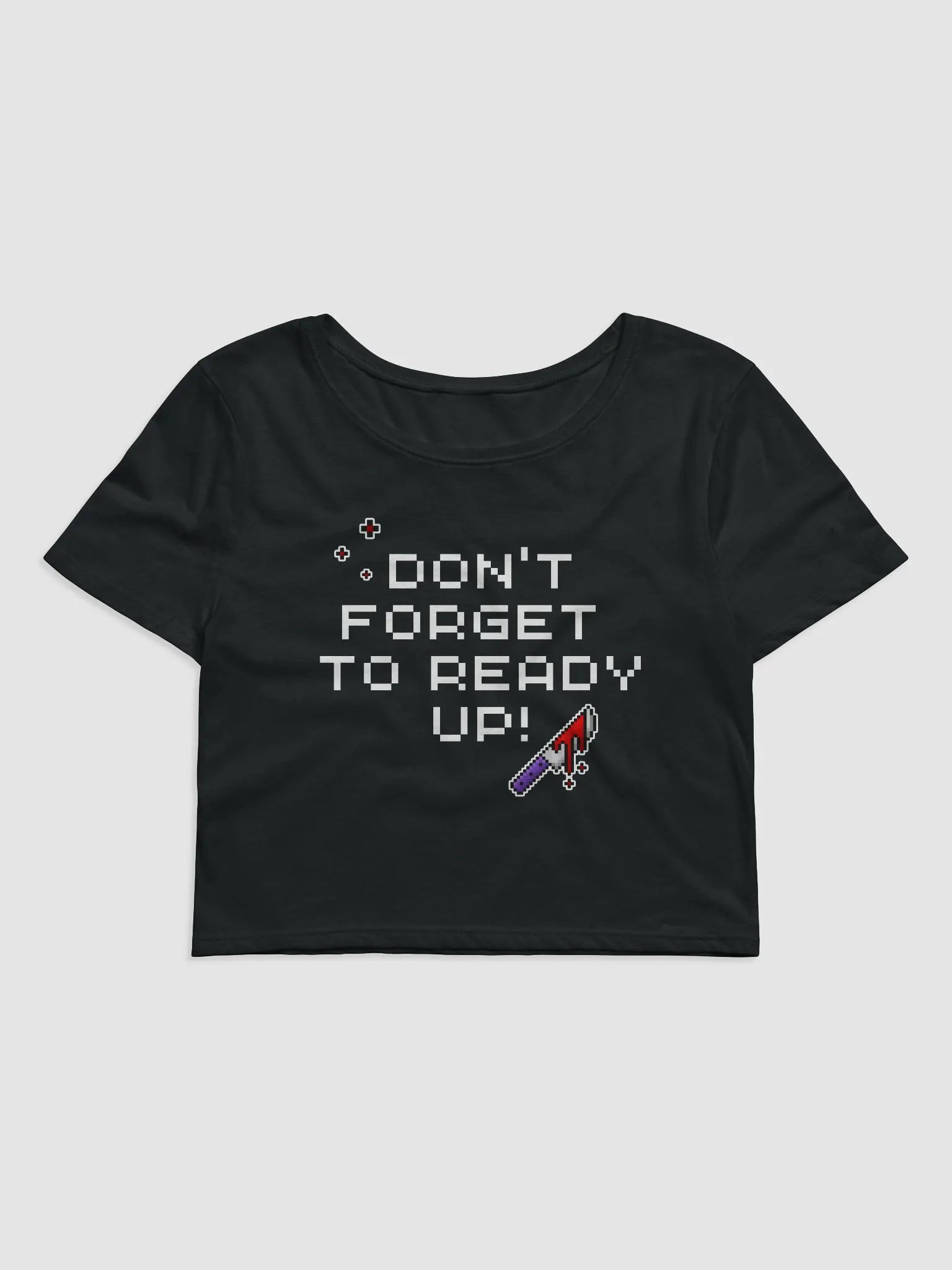 Dont Forget To Ready Up! Womens Printed Crop Top product image (1)