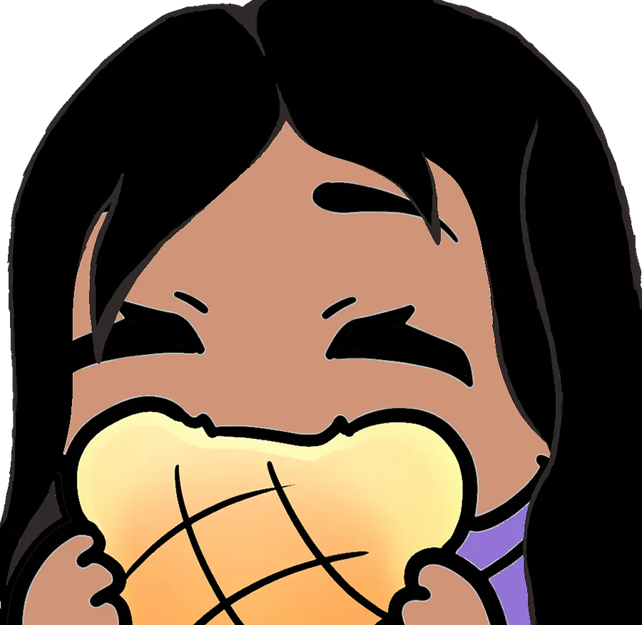 Nom Nom Emote - Black Hair, Brown Skin product image (1)