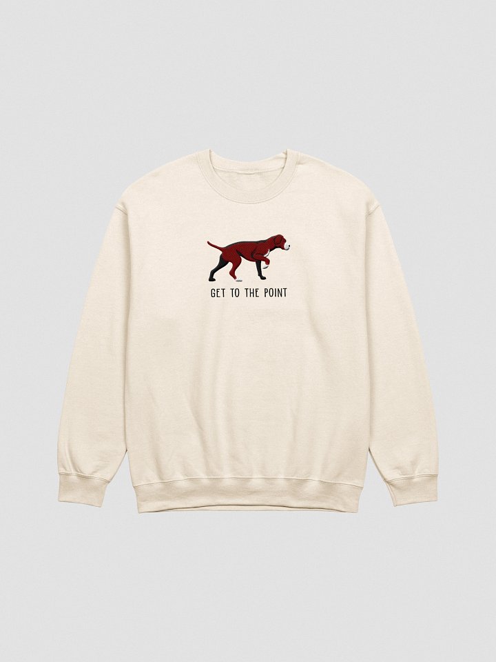Get to the Point Sweatshirt (Embroidered) of a Portuguese Pointer(Brown) product image (1)