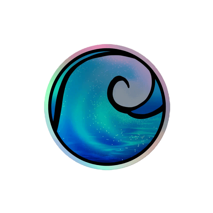 WAVE HOLOGRAPHIC STICKER product image (2)