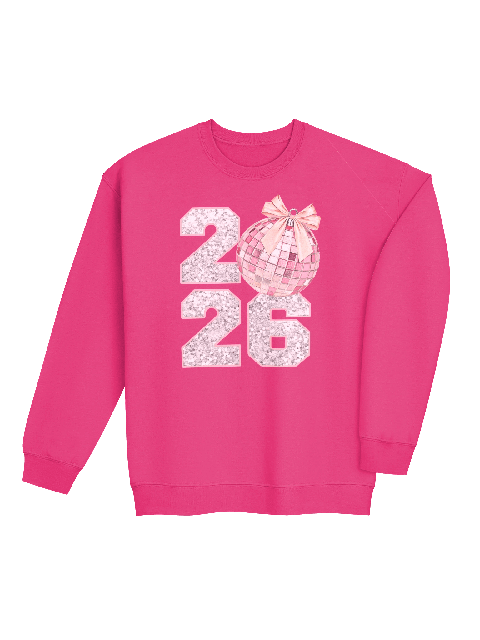 2026 Disco Ball New Year's Eve Sweatshirt | Faux Glitter Party Crewneck product image (3)