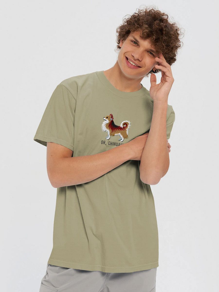Oh, Chihuahua T-Shirt(Embroidered) of a Longhaired Chihuahua(Sable) product image (13)