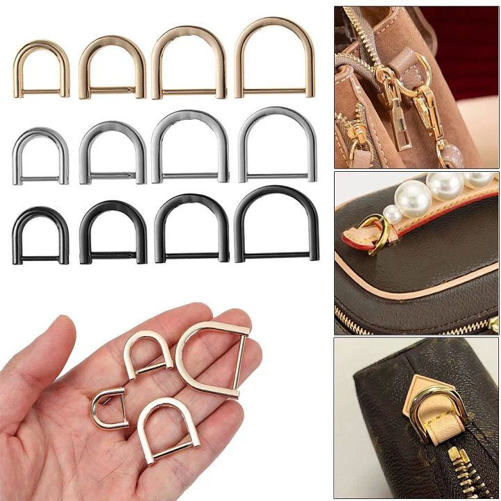 Detachable Open Screw D Ring Buckle Shackle Clasp for Leather Craft Bag Strap product image (1)