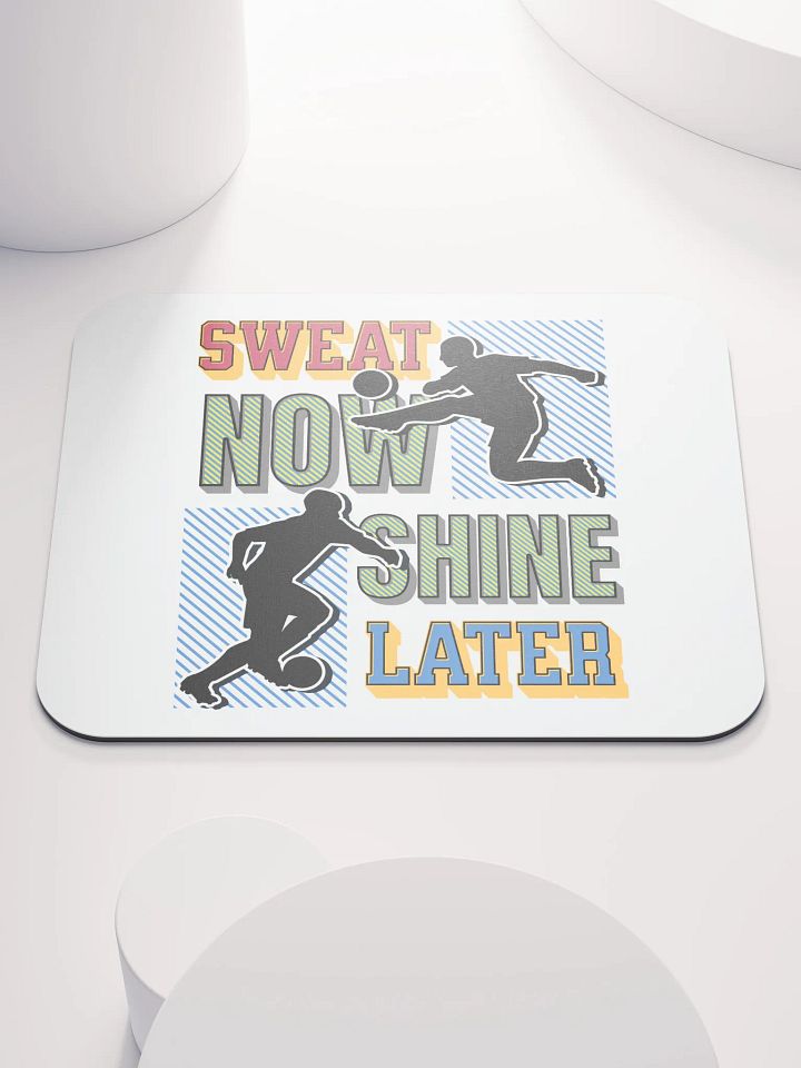 Sweat Now Shine Later Soccer Silhouette Mouse Pad product image (2)