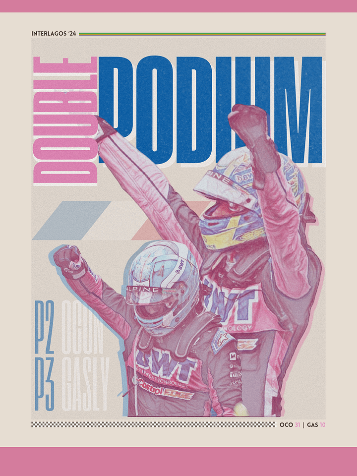 Alpine Double Podium Brazilian GP 2024 | Printable Poster product image (2)