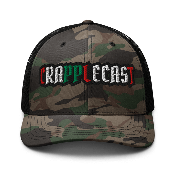 Camo Crapplecast Trucker Hat product image (1)