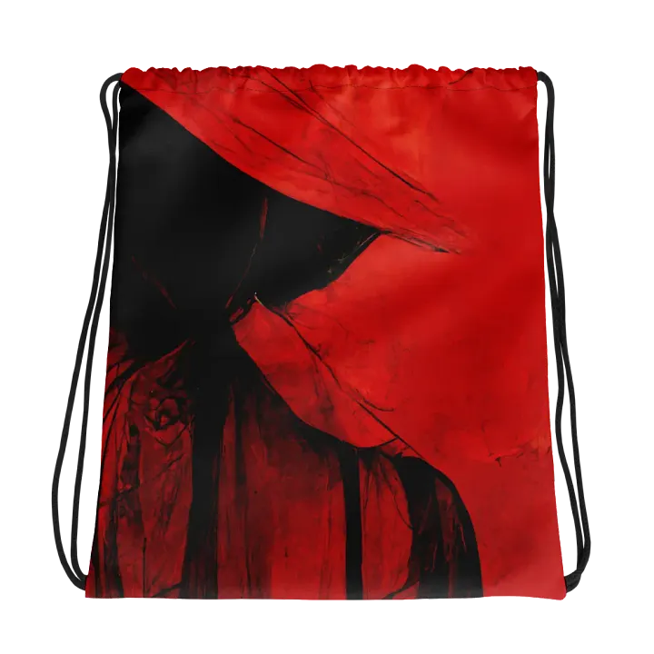 Crimson Wanderer Drawstring Bag product image (1)
