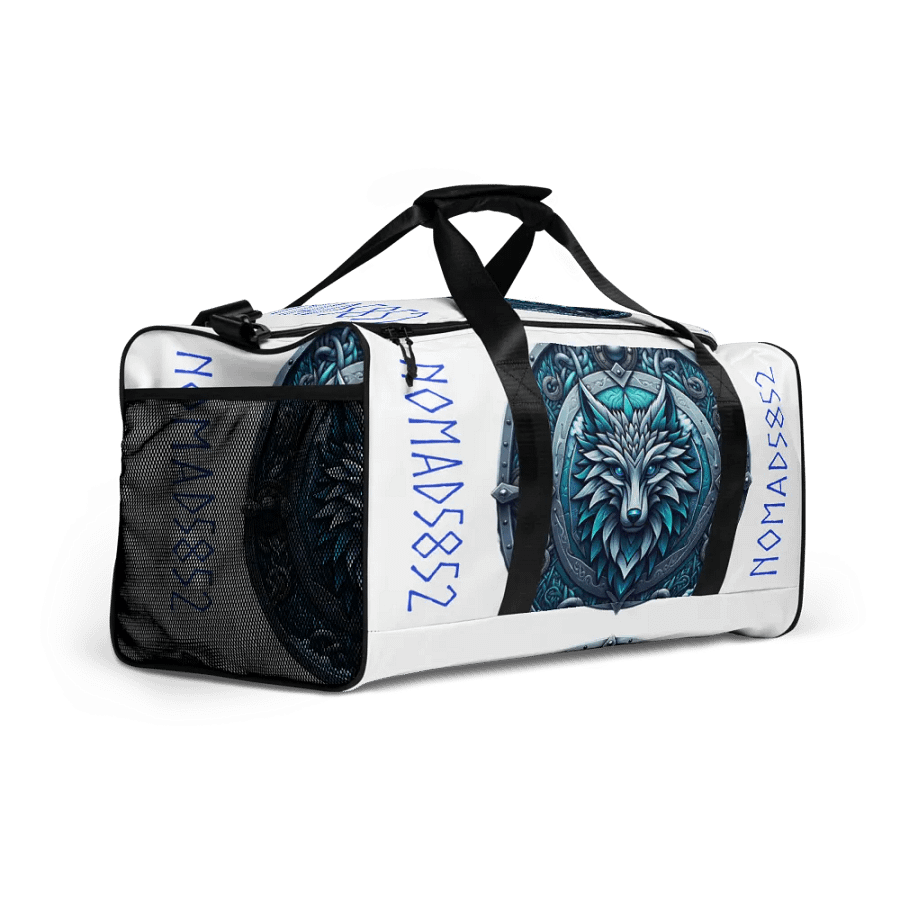 Wolf's Head Shield All-Over Print Duffle Bag product image (12)