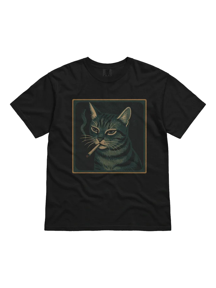 Smoking Cat Funny Cat Meme Iconic Portrait Retro Graphic Style T-Shirt product image (5)