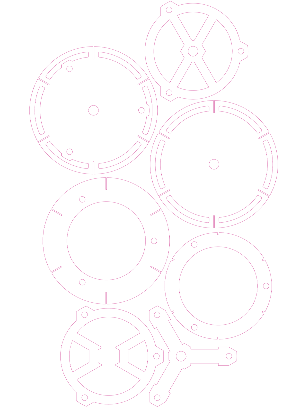 HDD Motor Mount + Greeblie Shapes for Simply Juice Lid (SVG File) product image (2)