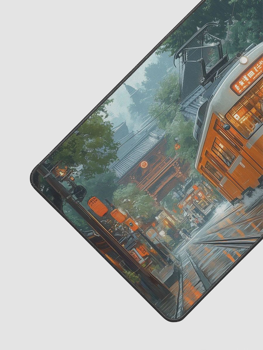 Tranquil Streetcar Journey Desk Mat - 12