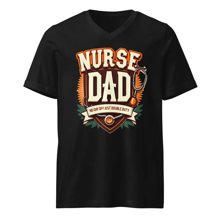 Nurse Dad Double Duty v-neck Tee product image (1)