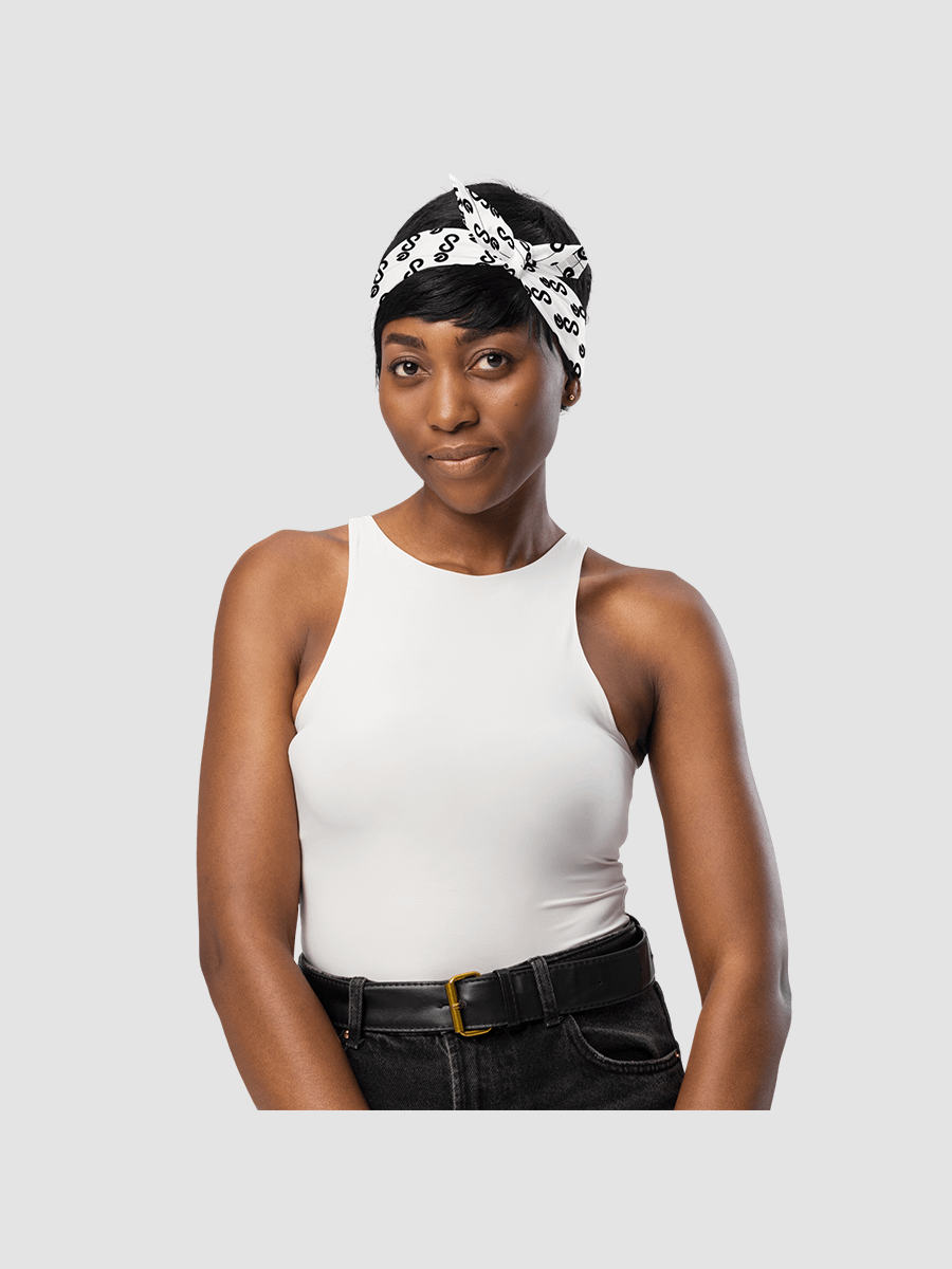 ALL OVER PRINT BANDANA - WHITE product image (4)