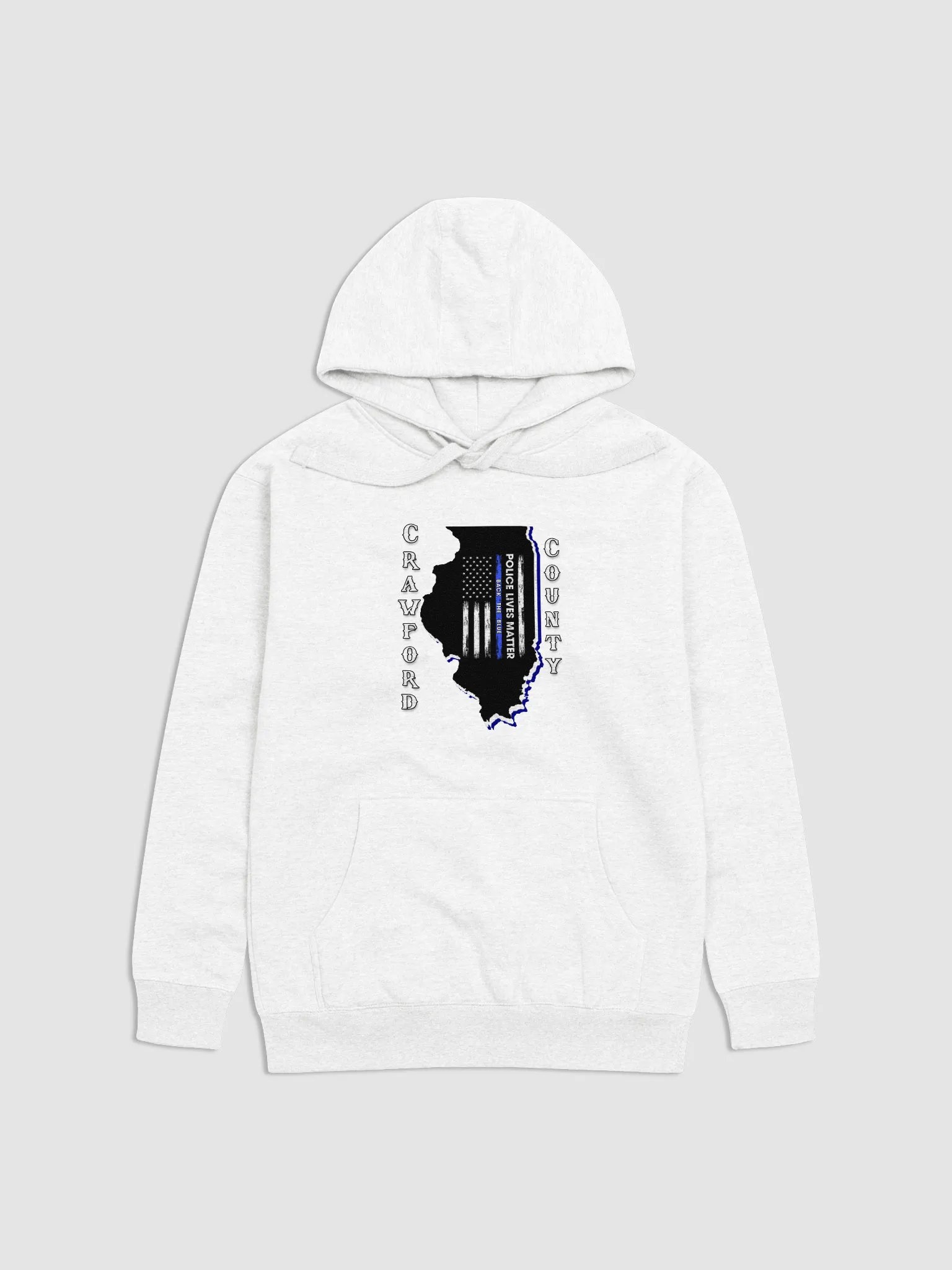 Back the Blue Crawford County, Illinois - Adult Hoodie product image (1)