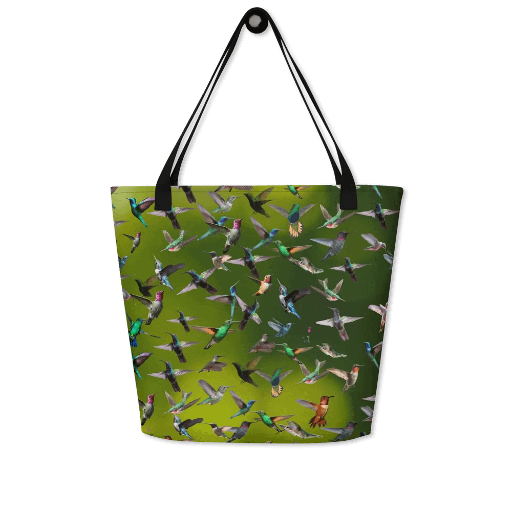 hummingbird All-Over Tote Bag for birders moms dads friends product image (4)