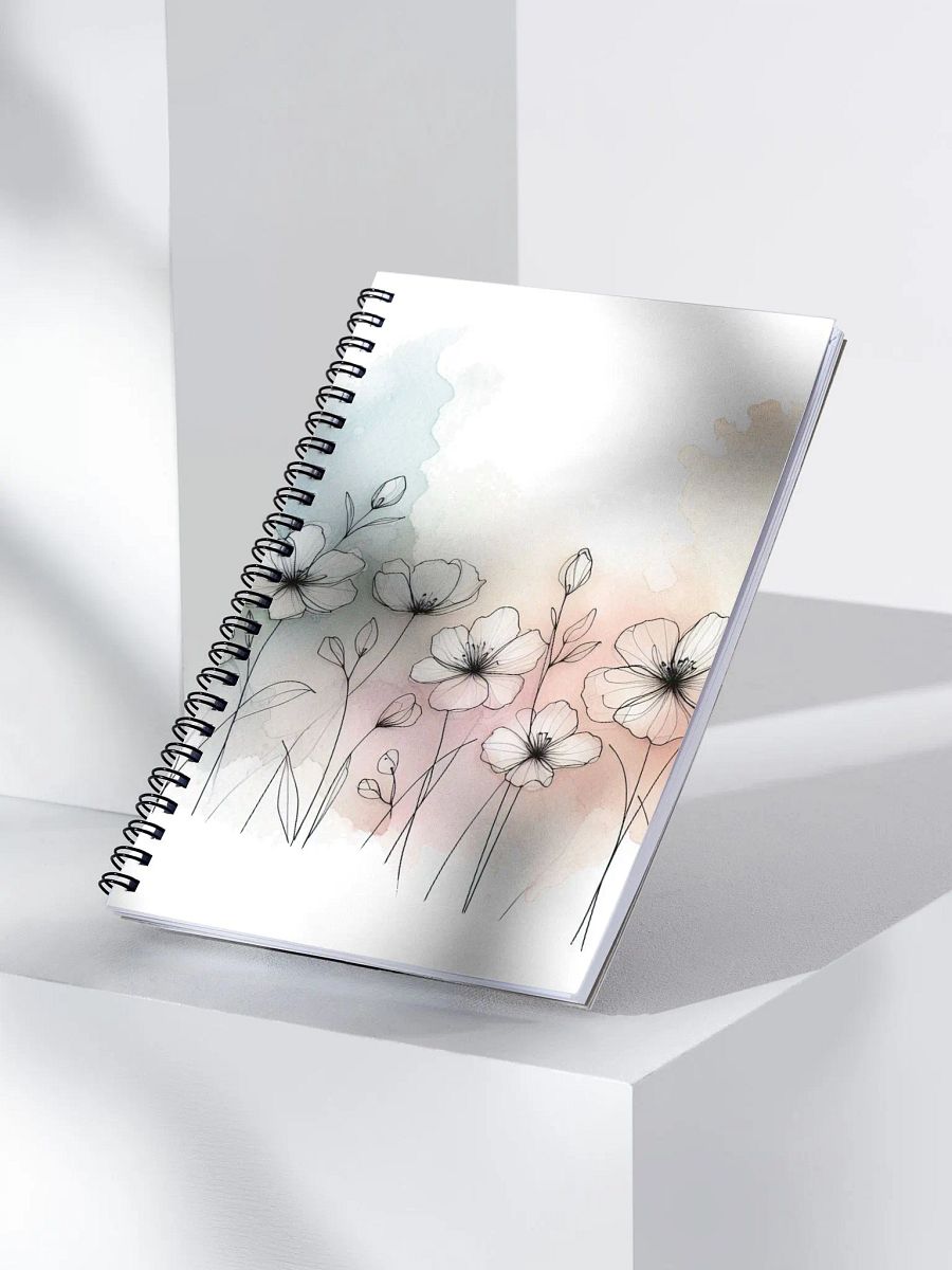 watercolor floral spiral notebook product image (3)