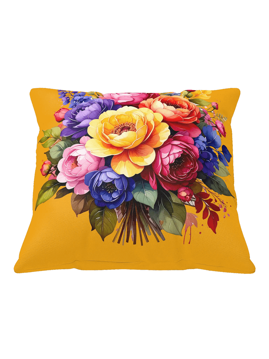 Columbia Road Market Floral All-Over Print Pillow (Orange) product image (5)