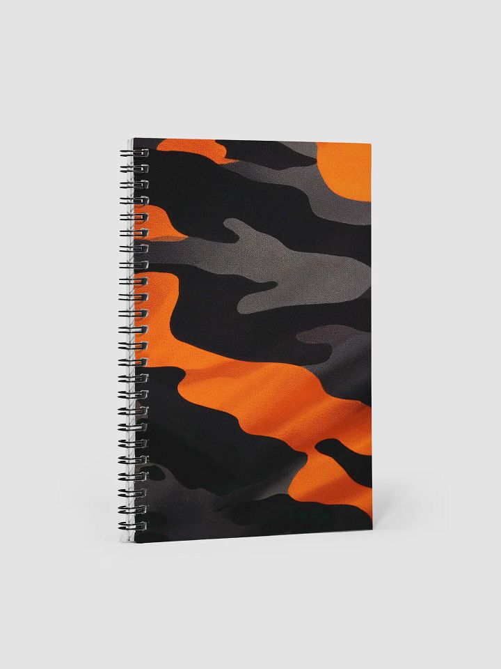Spiral Notebook black and orange camo product image (1)
