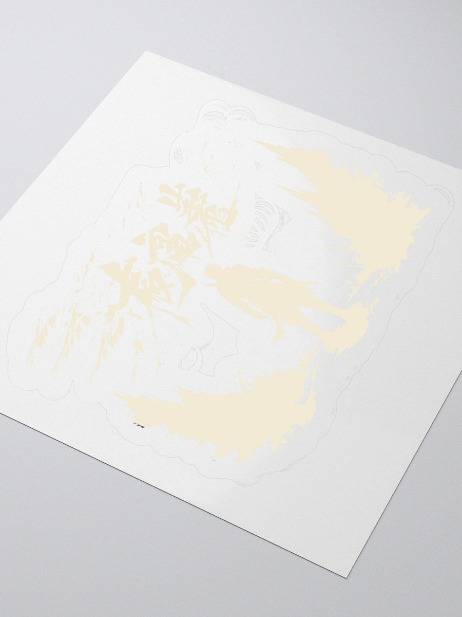 Mysterious Warrior Illustration - Stormy Landscape Art Sticker product image (7)