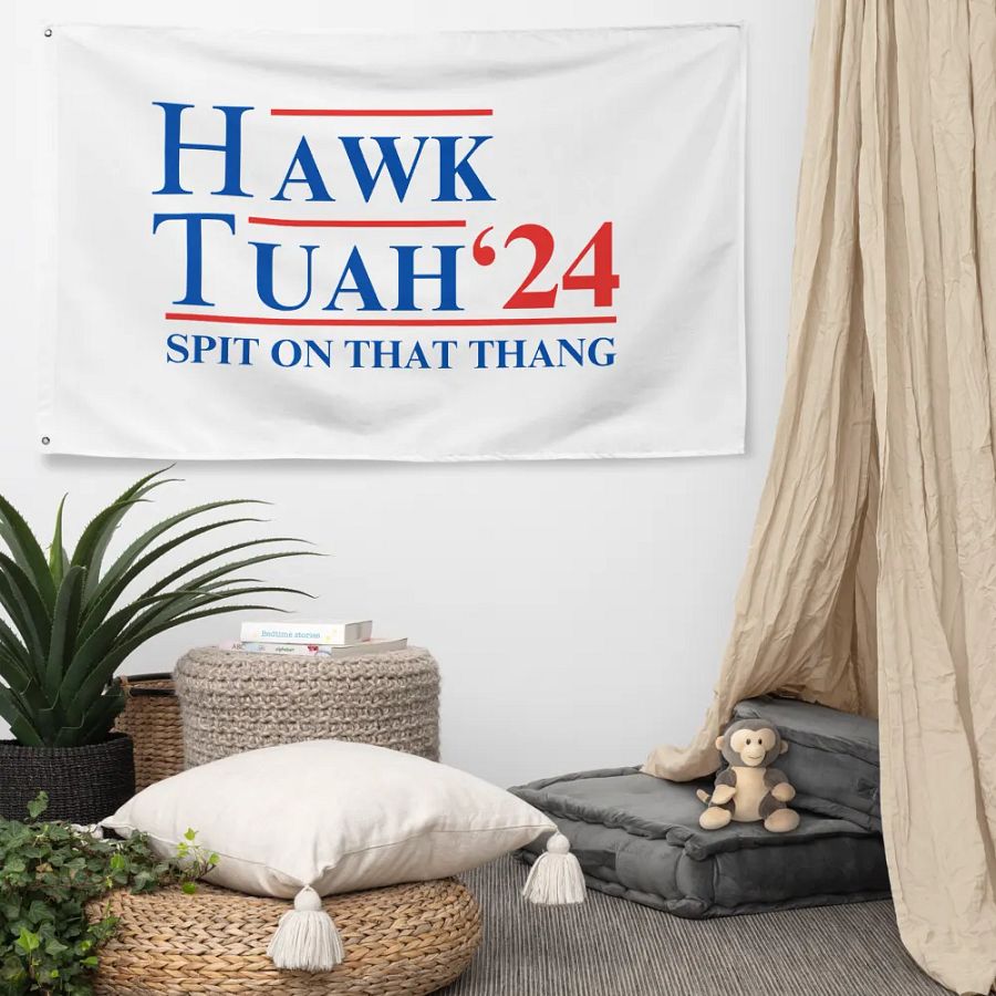 The Hawk Tuah '24 Spit on that Thang - Flag product image (5)
