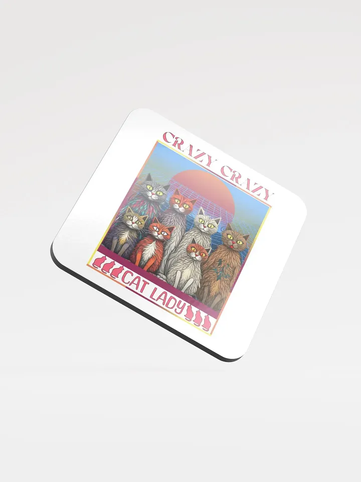 Crazy Crazy Cat Lady Sunset Coaster Set product image (1)