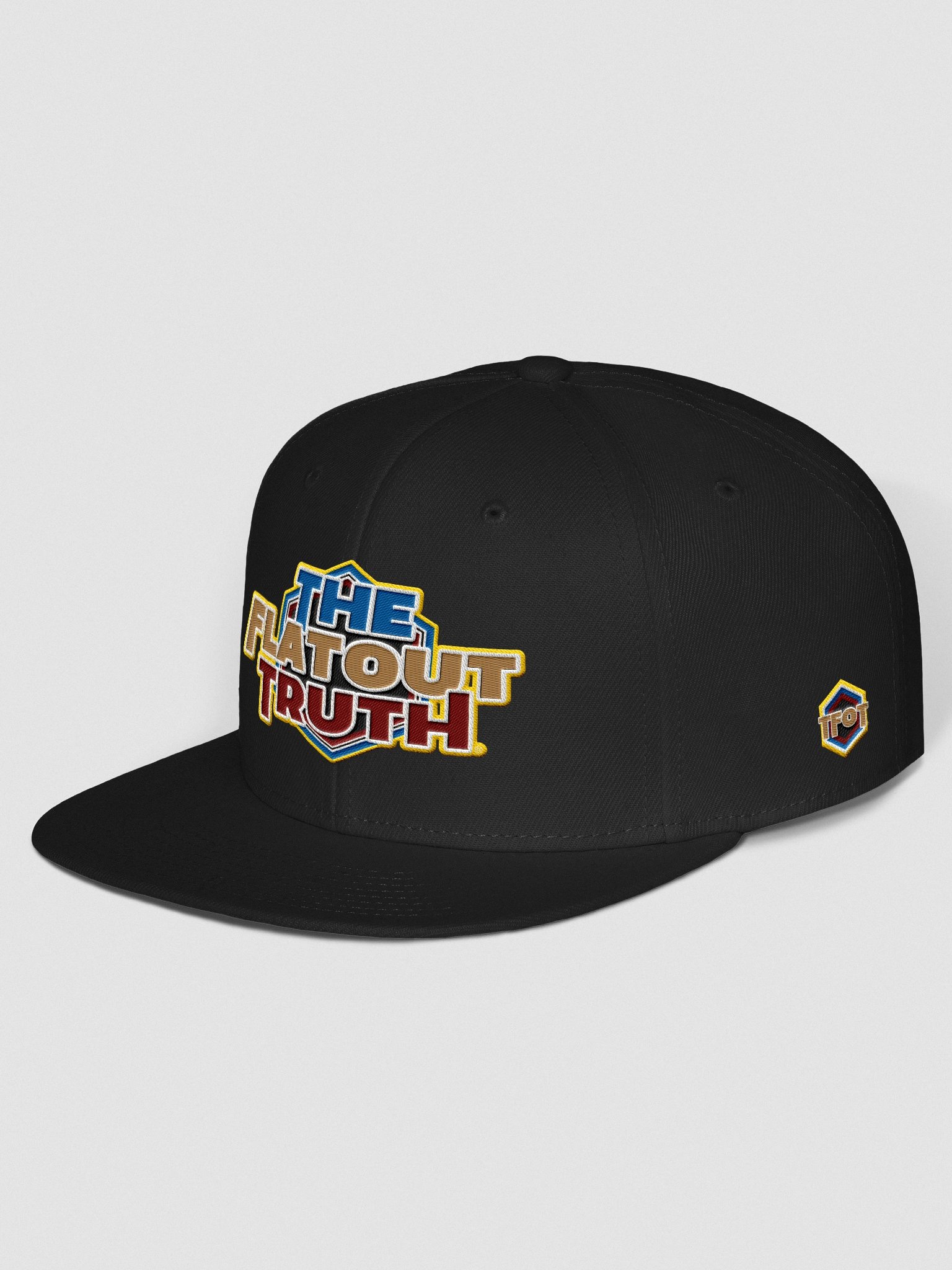 TFOT Embroidered Sandy Hex Flat Snapback Hat product image (12)