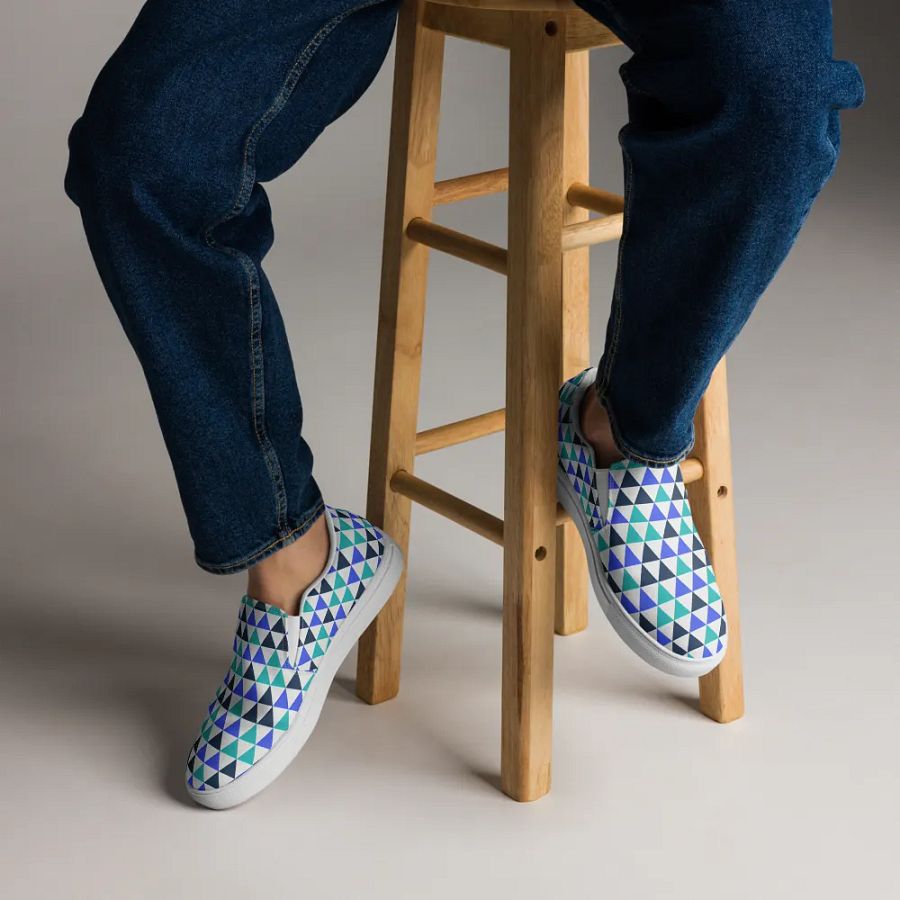 Geometric Triangles Fusion Slip-On Shoes product image (3)