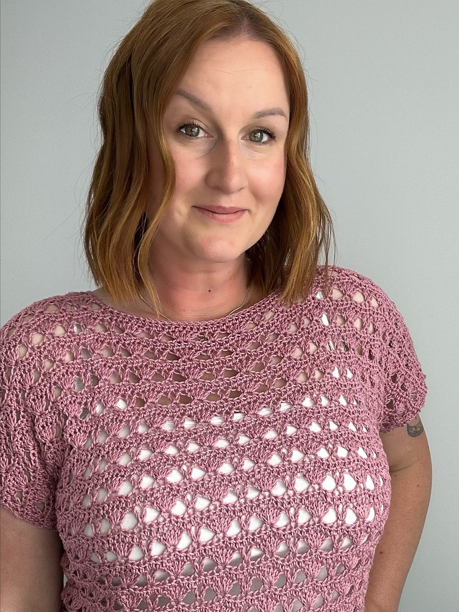 Ruby Lace Crochet T-shirt /crochet summer top/ product image (9)