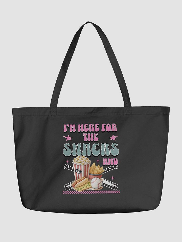 Im Here For The Snacks And Baseball Lover Statement Tote product image (2)