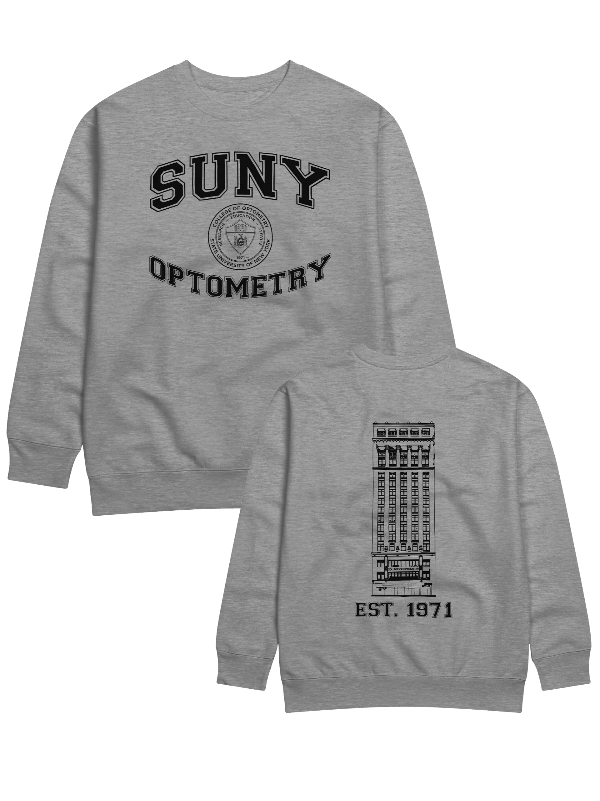 SUNY Optometry - Varsity Crew Sweatshirt product image (1)