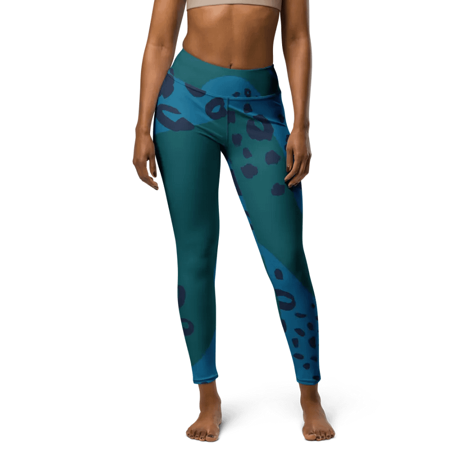 Teal Animal Print Yoga Leggings product image (1)