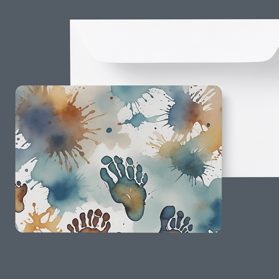 Watercolor Foot and Hand Paint Splatter Paper Pack Bundle product image (3)