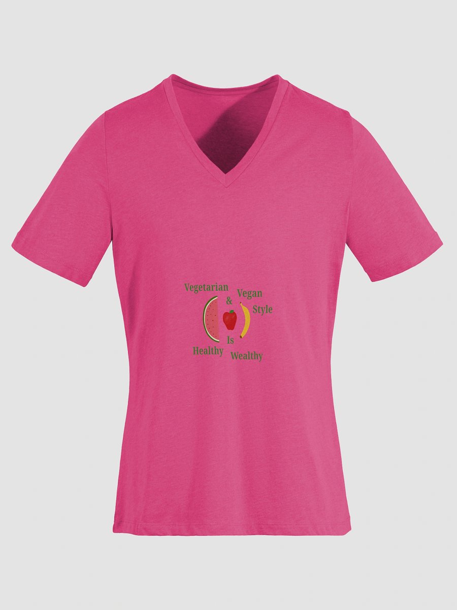 Vibrant Vegan Style Women's V-Neck Tee product image (6)