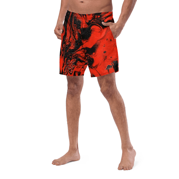 Demon In My Headphones Fluid Acrylic Swim Trunks product image (2)
