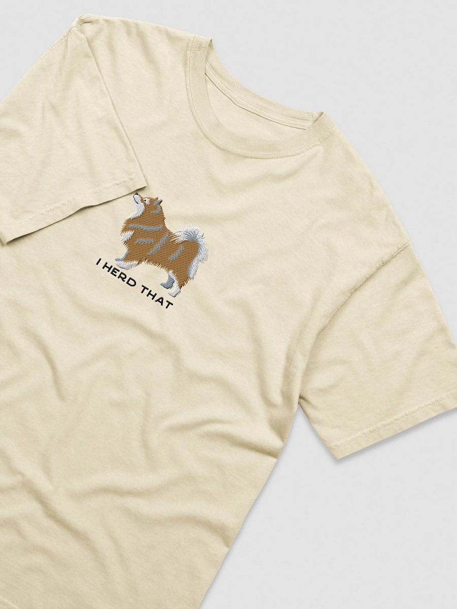 I Herd That T-Shirt(Embroidered) of a Finnish Lapphund(Fawn & White) product image (35)