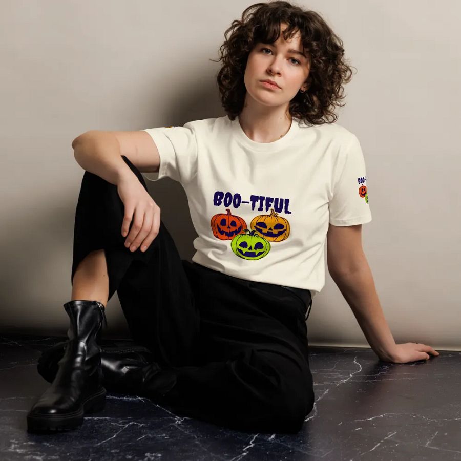 Boo-tiful Halloween Pumpkins Unisex T-Shirt product image (3)