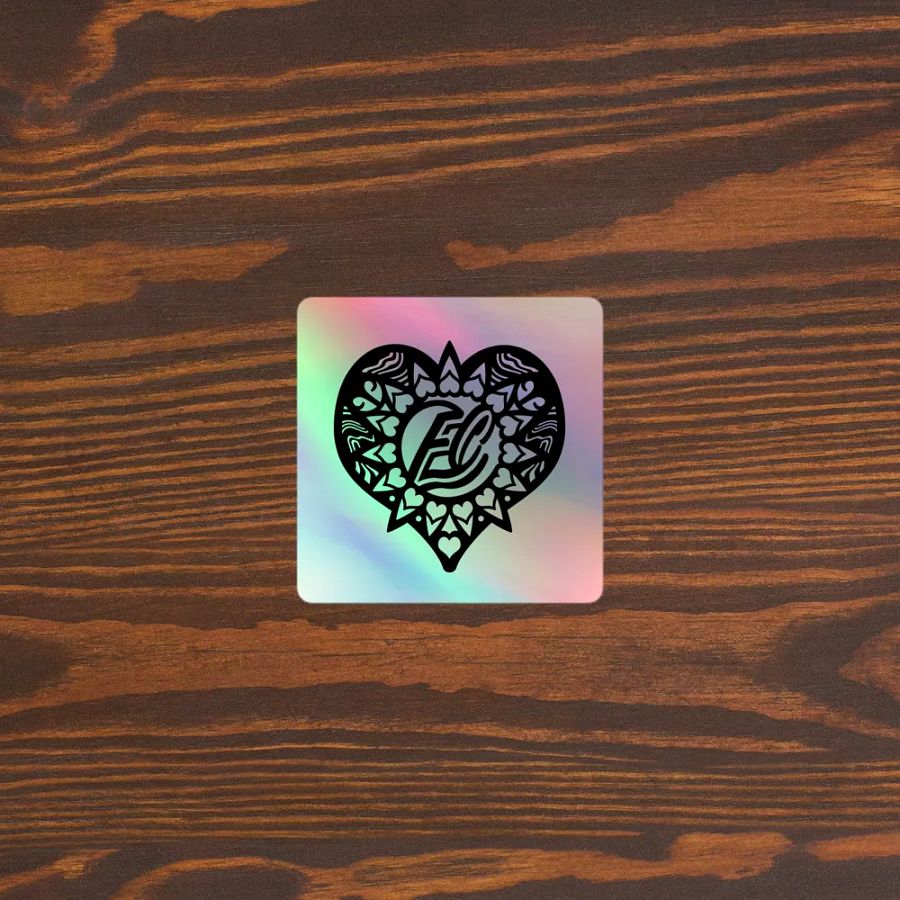 Holographic EC Heart Sticker product image (5)