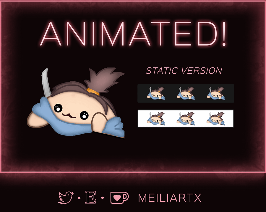 ANIMATED EMOTE Chibi Yasuo Bongo Tap product image (2)