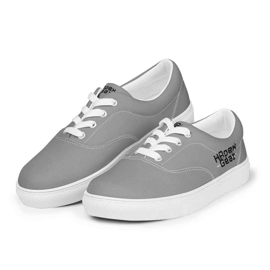 Black HApex Gear B;ack Logo Men's Lace-Up Canvas Shoes product image (9)