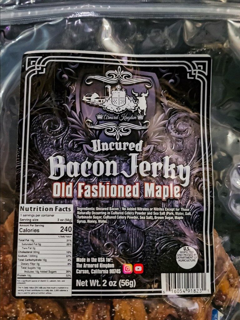 The Armored Kingdom Old Fashioned Maple Bacon Jerky product image (4)