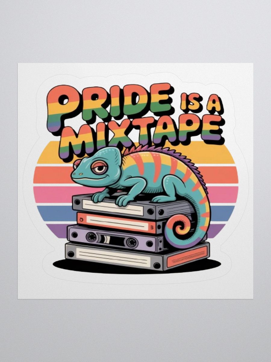 Pride is a Mixtape Sticker - Rainbow Chameleon Design product image (1)