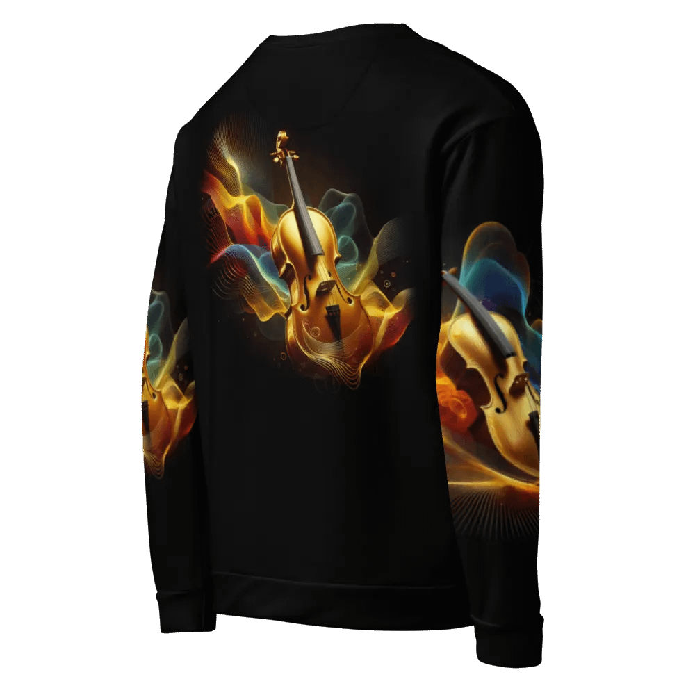Golden Cello Musical Instrument - All-Over Unisex Sweatshirt #9 product image (8)