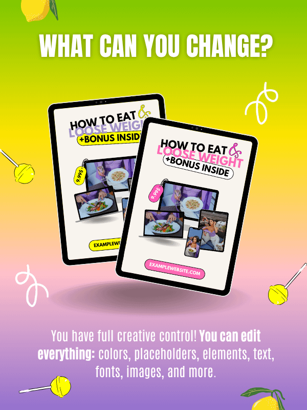 MRR/PLR Instagram Food Feed Templates product image (8)