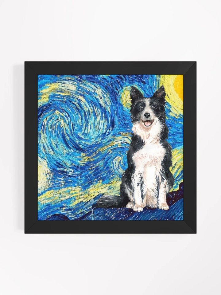 Border Collie Starry Night Framed Wall Art product image (6)