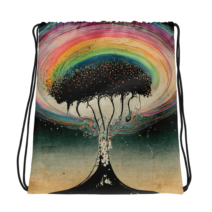 Rainbow Tree All-Over Drawstring Bag product image (1)