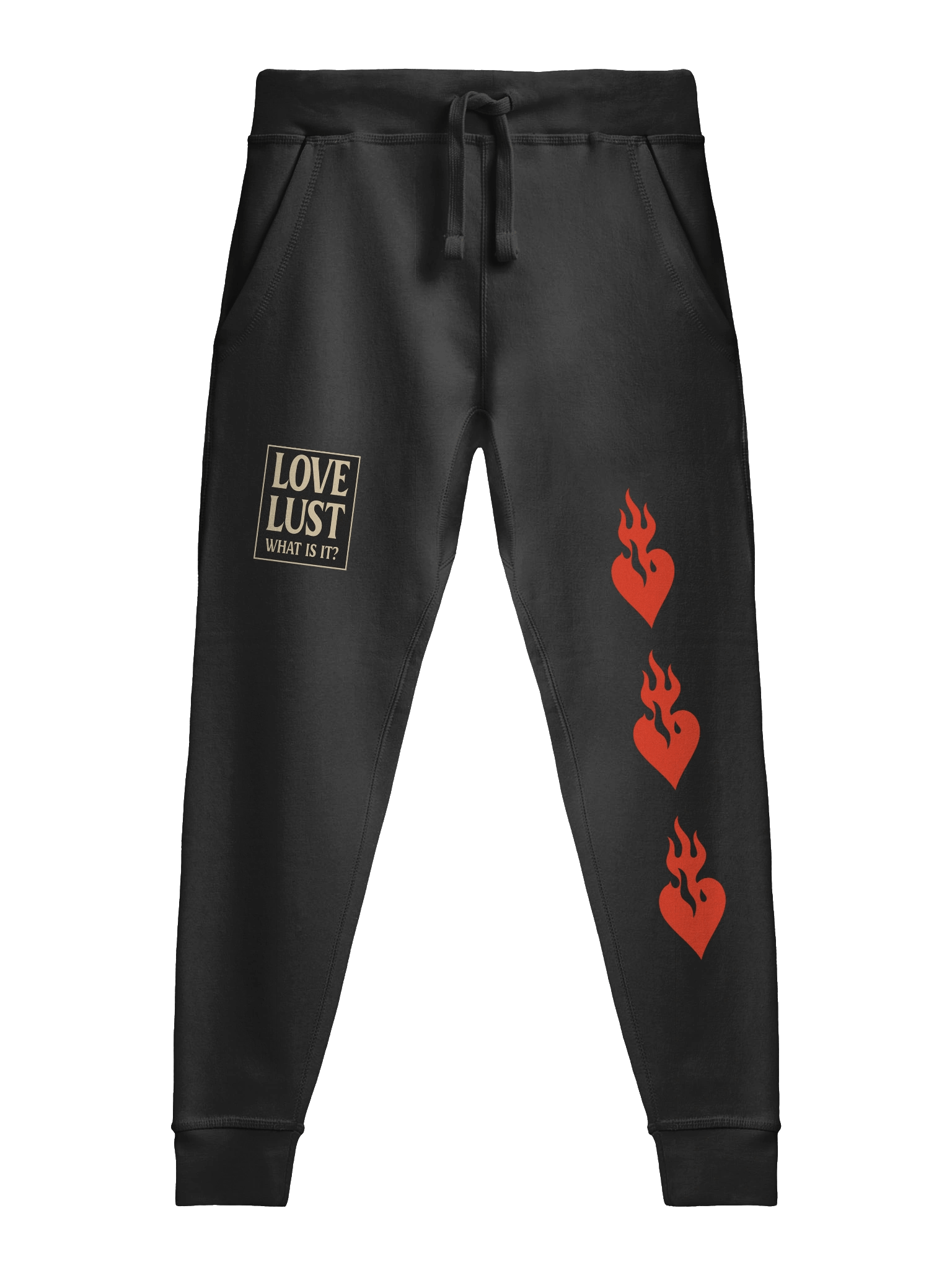 🔥 “LOVE OR LUST” Flame Heart Sweatpants | HQ MAR Streetwear Drop product image (1)