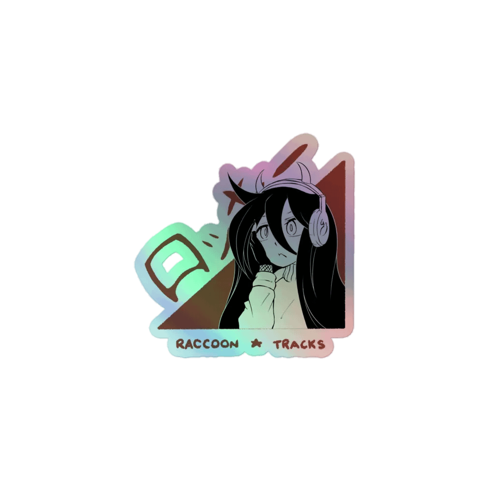 Raccoon Tracks Sticker (Holographic) product image (1)