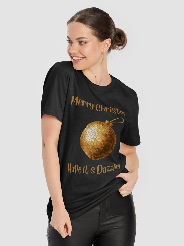 Dazzling Mirrorball Bauble Christmas T-Shirt - Gold product image (1)