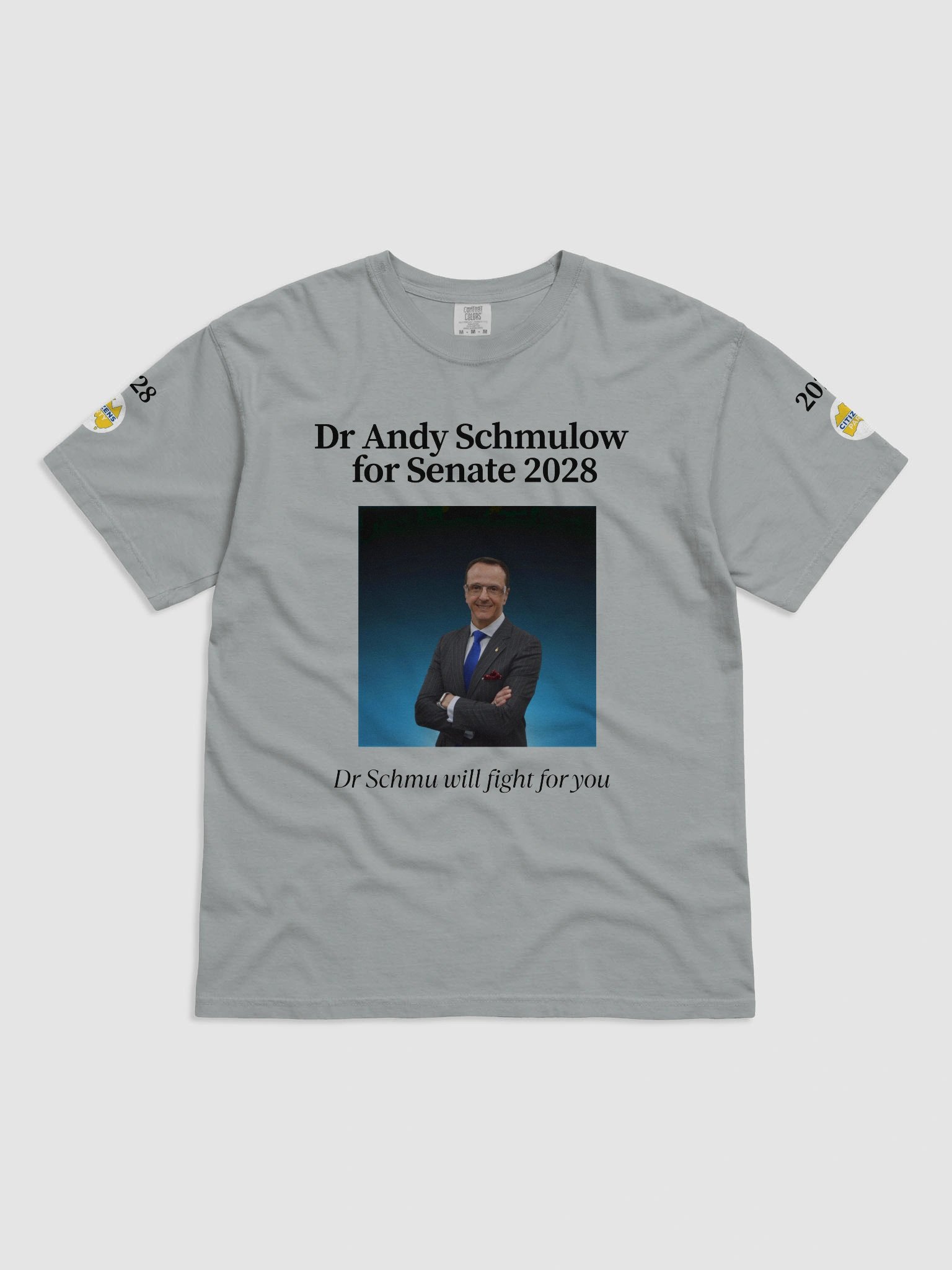 Dr Schmu will fight for you T-Shirt (White, Blue, Grey) product image (2)