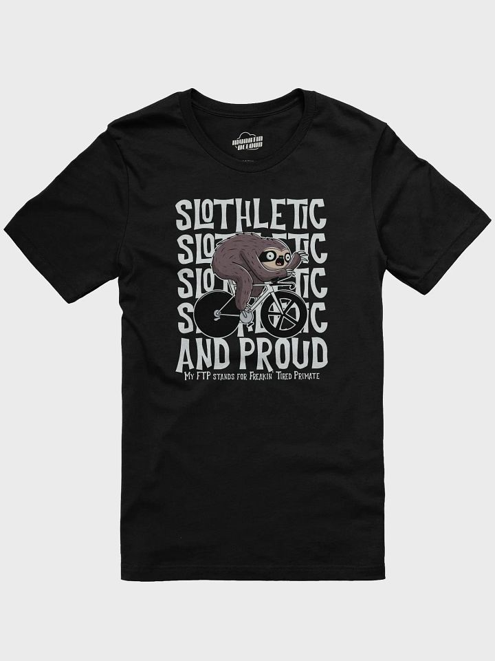 Slothletic and Proud Funny Sloth Cycling T-Shirt – “FTP: Freakin’ Tired Primate” Bike Humor Tee product image (5)